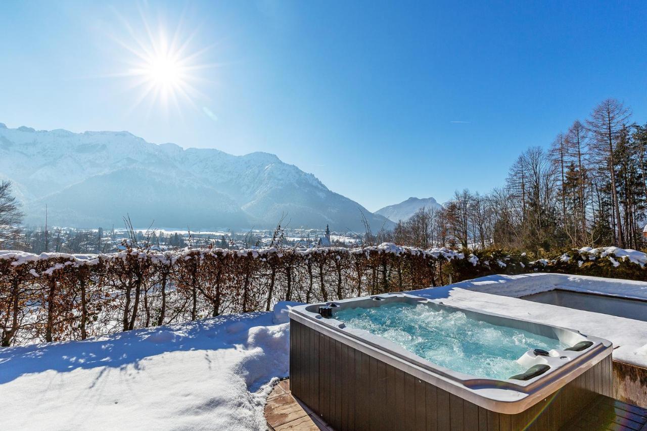 Luxus Ferienhaus Salzburg Chalet Mit Pool, Sauna, Whirlpool, Kamin 그로스크메인 외부 사진